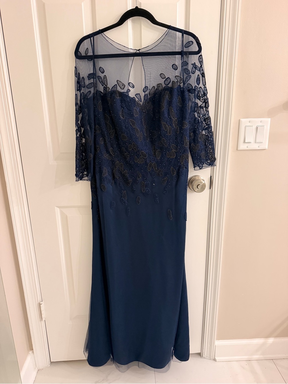 Liancarlo Couture Navy Evening Gown